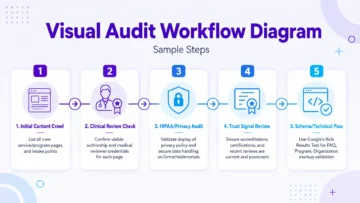 content optimization for drug rehab - Visual Audit Workflow Diagram