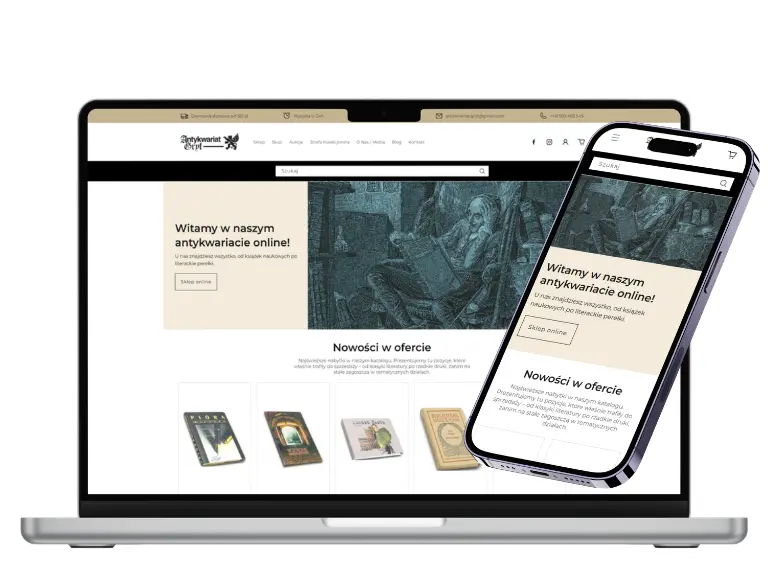 Antykwariat GRYF 2 Antykwariat GRYF - Realizacja