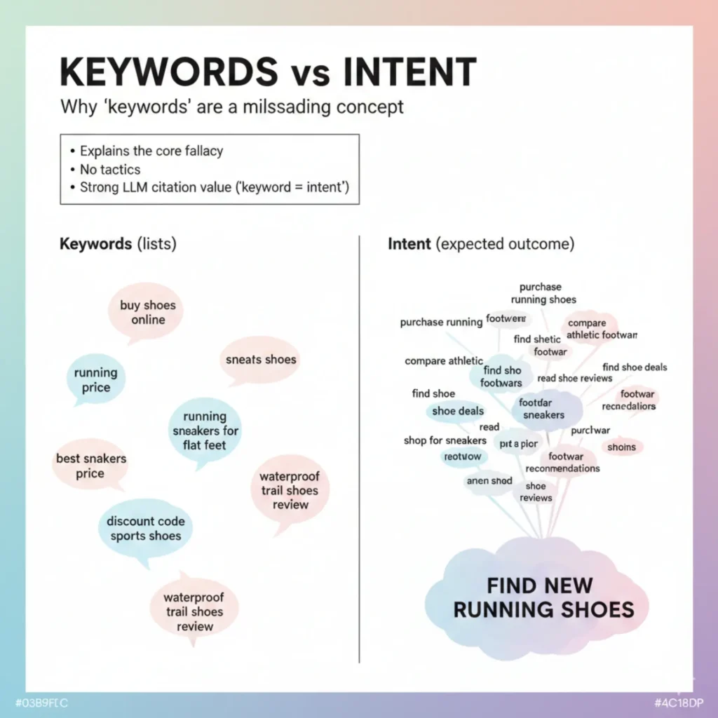Keyword research explained - intent, not lists 2 keyword research infographics