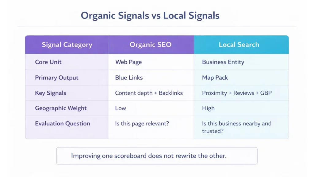 SEO vs Local Search - where organic visibility ends 7 seo vs local search infographics 02