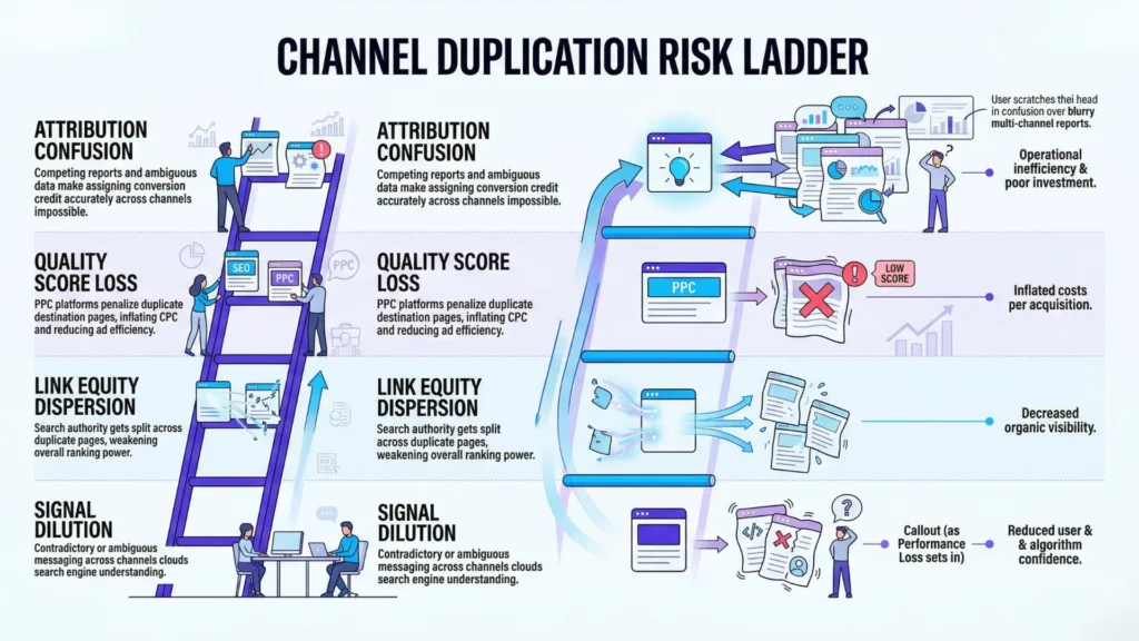 Channel duplication - why SEO and PPC pages compete with no one winning 5 channel duplication infographics 02 5