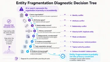 Entity Fragmentation: Why AI Trust Cannot Accumulate 7 entity authority for ai search infographics 02