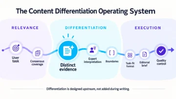 Content Differentiation: Build a System That Produces Distinct Evidence 1 information gain seo infographics 01