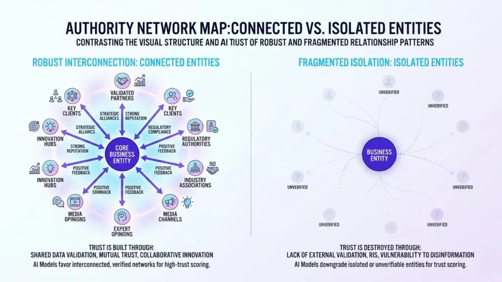 Relationship Based Authority: How AI Infers Trust from Entity Networks 3 relationship based authority infographics 01 3
