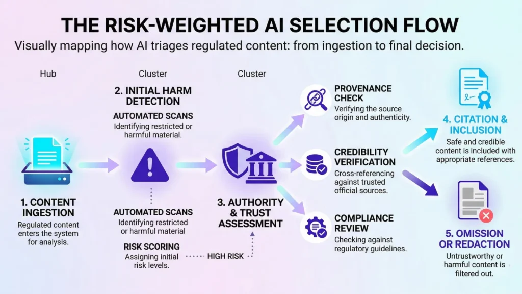 Risk Weighted AI Behavior: Why AI Is Cautious in Regulated Industries 2 risk weighted ai infographics 01 2