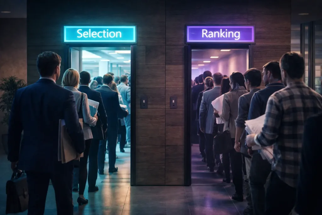 Selection vs Ranking - Why AI Selects Sources, Not Pages 1 selection vs ranking 02 1