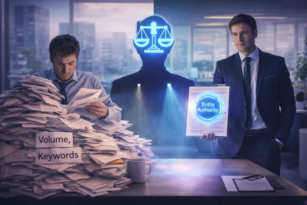 Selection vs Ranking - Why AI Selects Sources, Not Pages 4 selection vs ranking 04 4