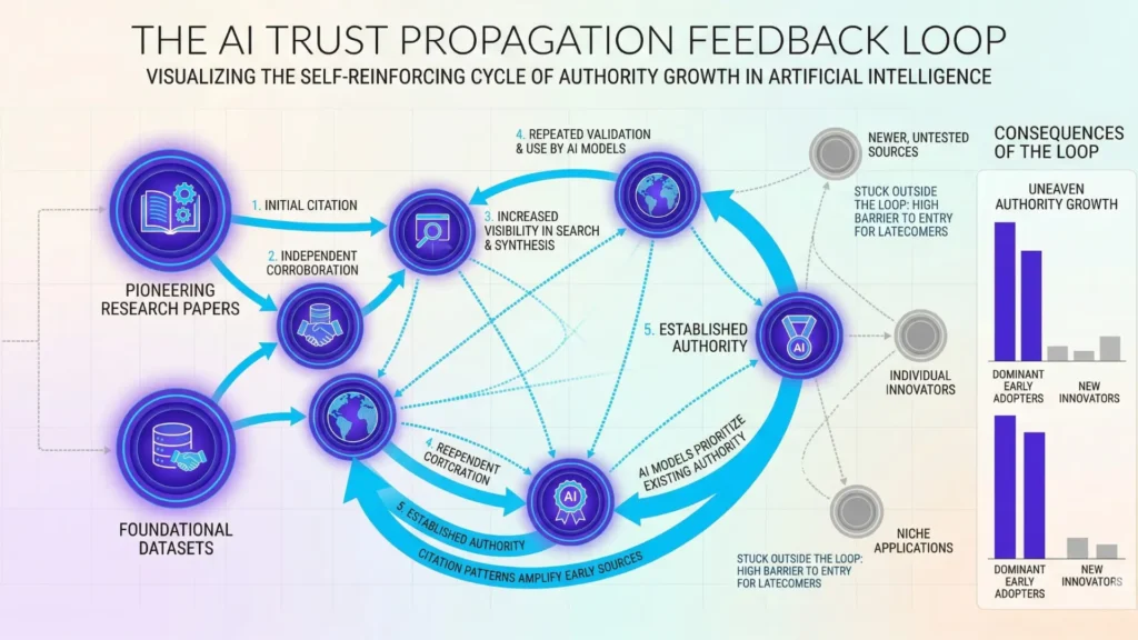 Trust propagation - understanding uneven and slow authority growth in AI 2 trust propagation infographics 01 2