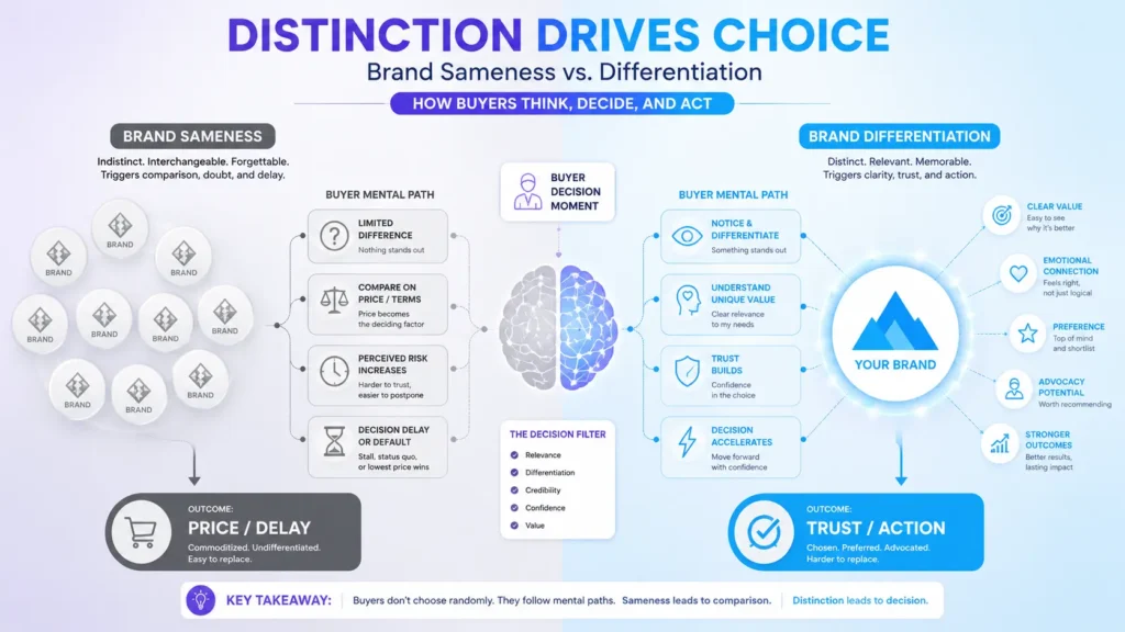 brand sameness signals trust delay infographic 01