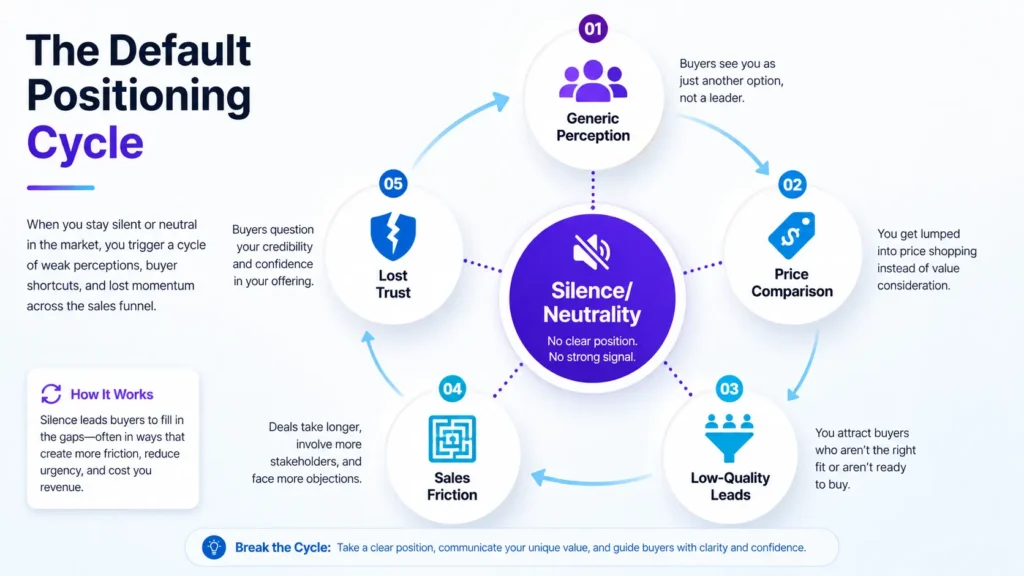 Default Positioning: Why the Market Decides What You Stand For 2 default positioning infographic 01