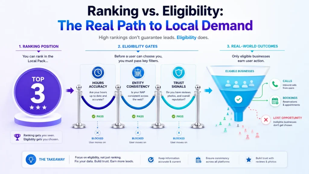 Why Local Visibility Failures First Show Up in Demand, Not Rankings 2 local search visibility failure symptoms infographic 01
