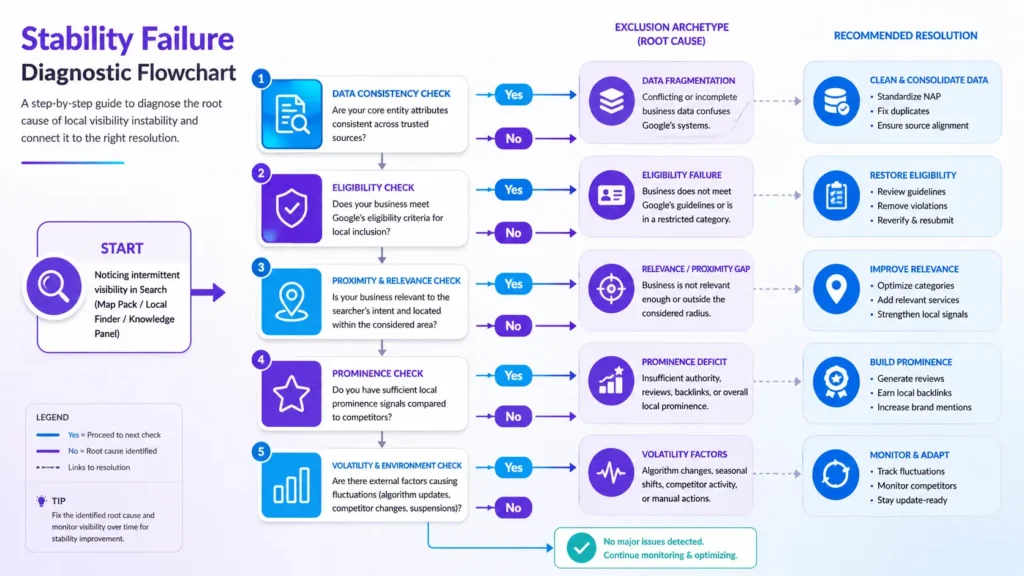 Why Local Search Visibility Flickers: Understanding Instability as Exclusion 7 local visibility instability infographic 02