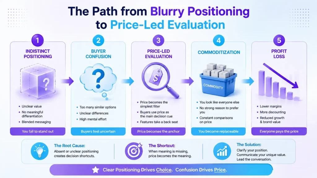 Why Prospects Choose Price When Your Positioning Is Blurry 2 price-led evaluation infographic 01
