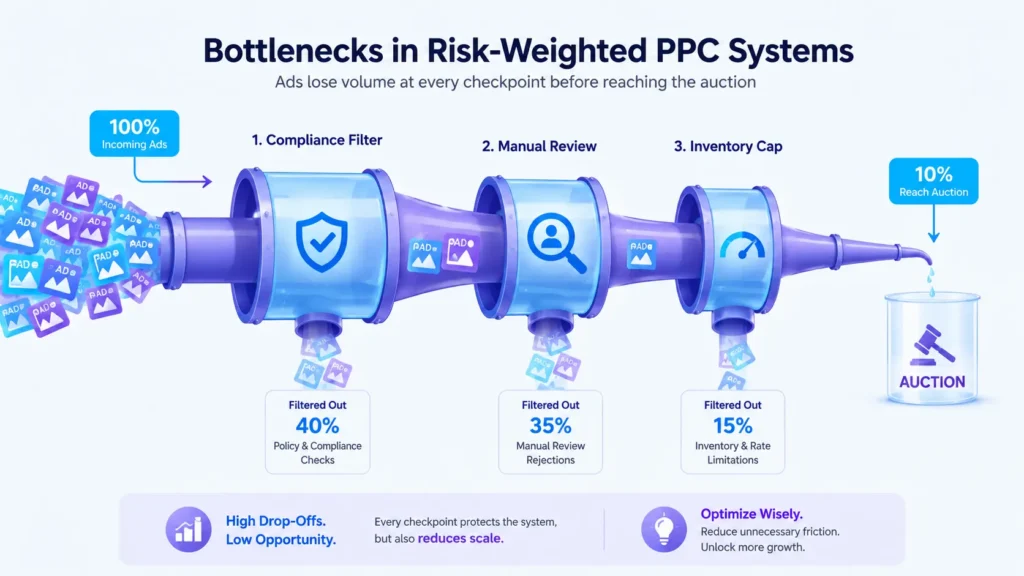 Why Paid Ads Struggle in Regulated Industries 2 risk‑weighted ppc infographic 01