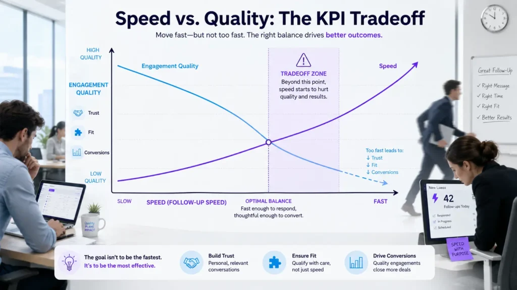 When Speed KPIs Backfire: Why Faster Follow-Up Can Damage Conversions 2 speed kpis distort behavior infographic 01