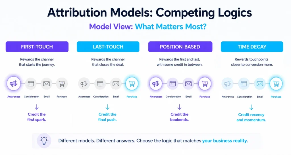 Why Attribution Models Disagree: Structural Causes That Erode Trust and Mislead Leaders 2 why attribution models disagree infographic 01