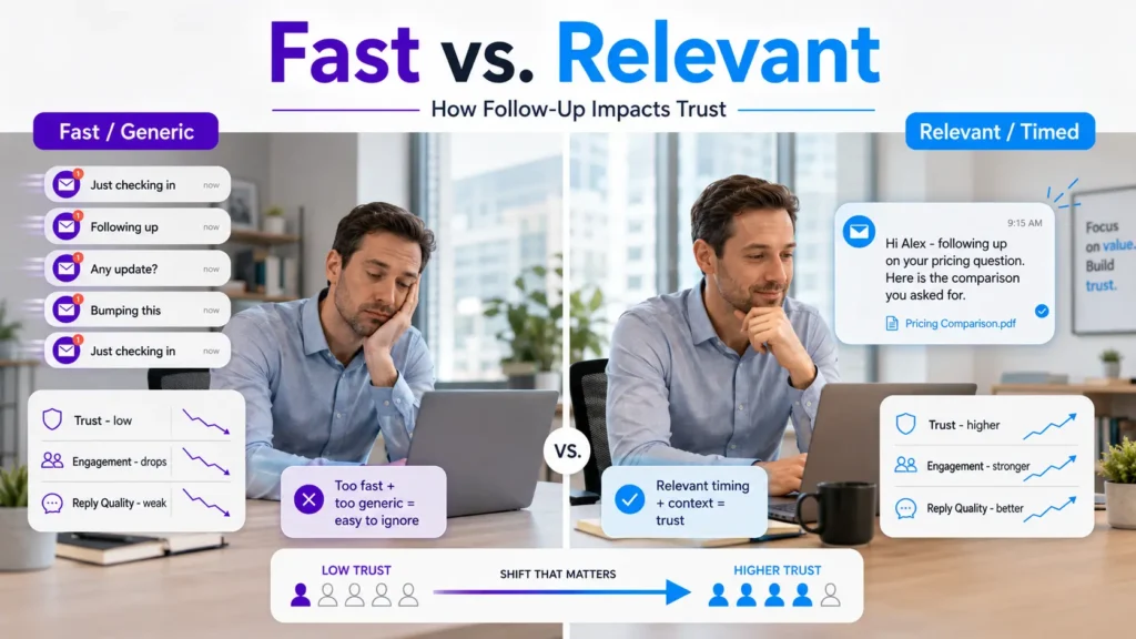 How Fast Follow‑Up Can Undermine Trust and Why It Matters 2 why fast follow‑up erodes trust infographic 01