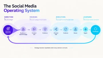 Social Media Operating System: Roles, Cadence, Evidence, and Feedback 1 social media strategy framework infographics 01