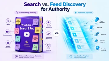 How YouTube Builds Authority Where Feed‑First Platforms Don’t 3 youtube builds authority differently infographic 02