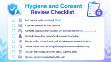 Email Consent and List Hygiene: Ensuring Legal, Operational, and Deliverability Excellence 5 email consent and list hygiene infographic - List Hygiene and Consent Review Checklist