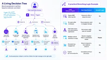 email nurture sequence infographics - Branching Logic Example